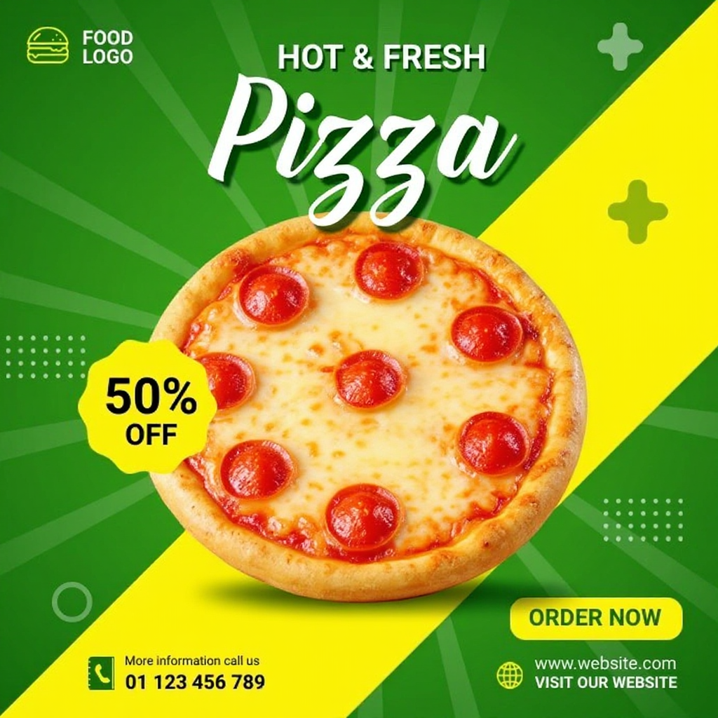 AI-edited social media food graphic