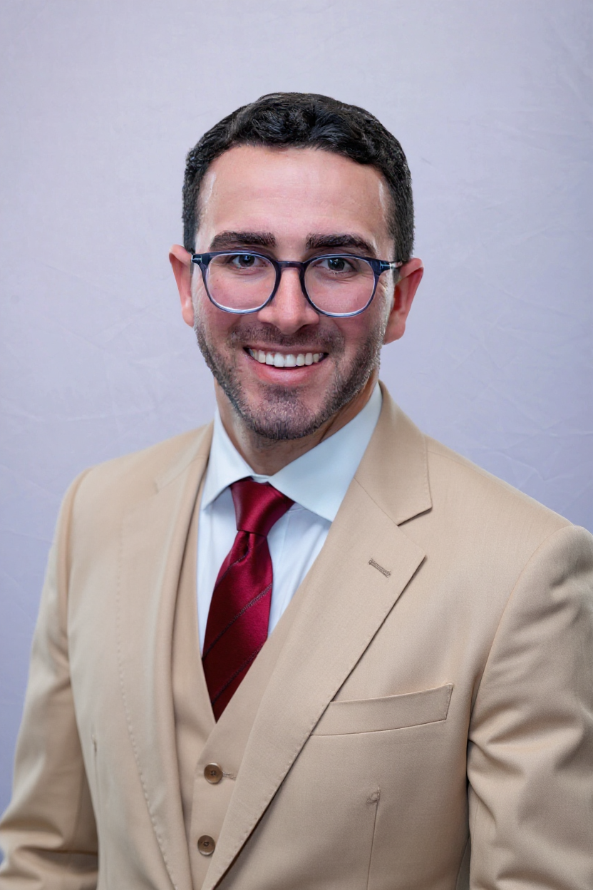 Professional portrait with restyled suit